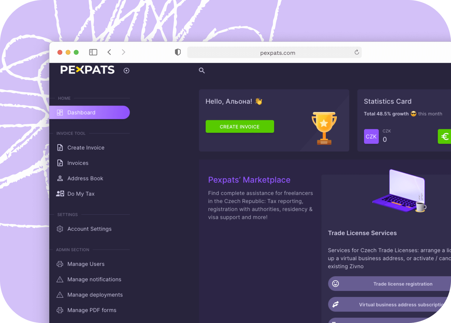 Create Invoicing Platform Account Trade License Registration