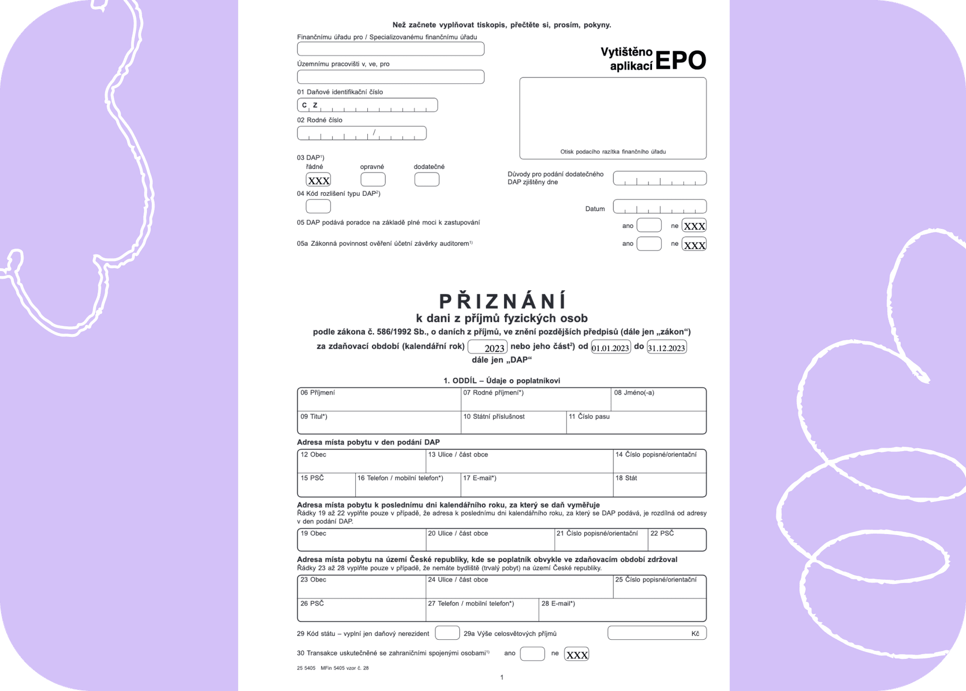 Tax from Czech republic