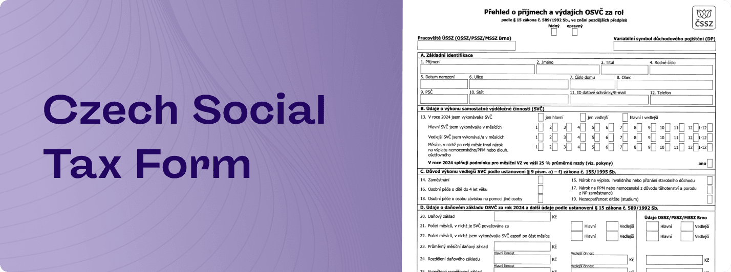Czech social tax form