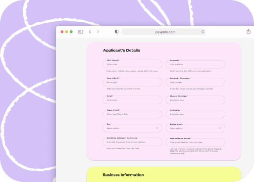 Apply Online for Czech Permanent Residency EU Citizens - Stepper - 3