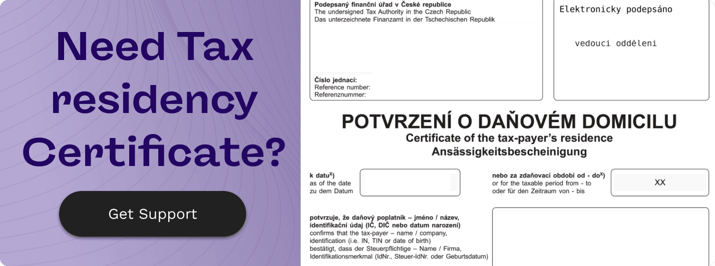 Tax residency help Czech republic
