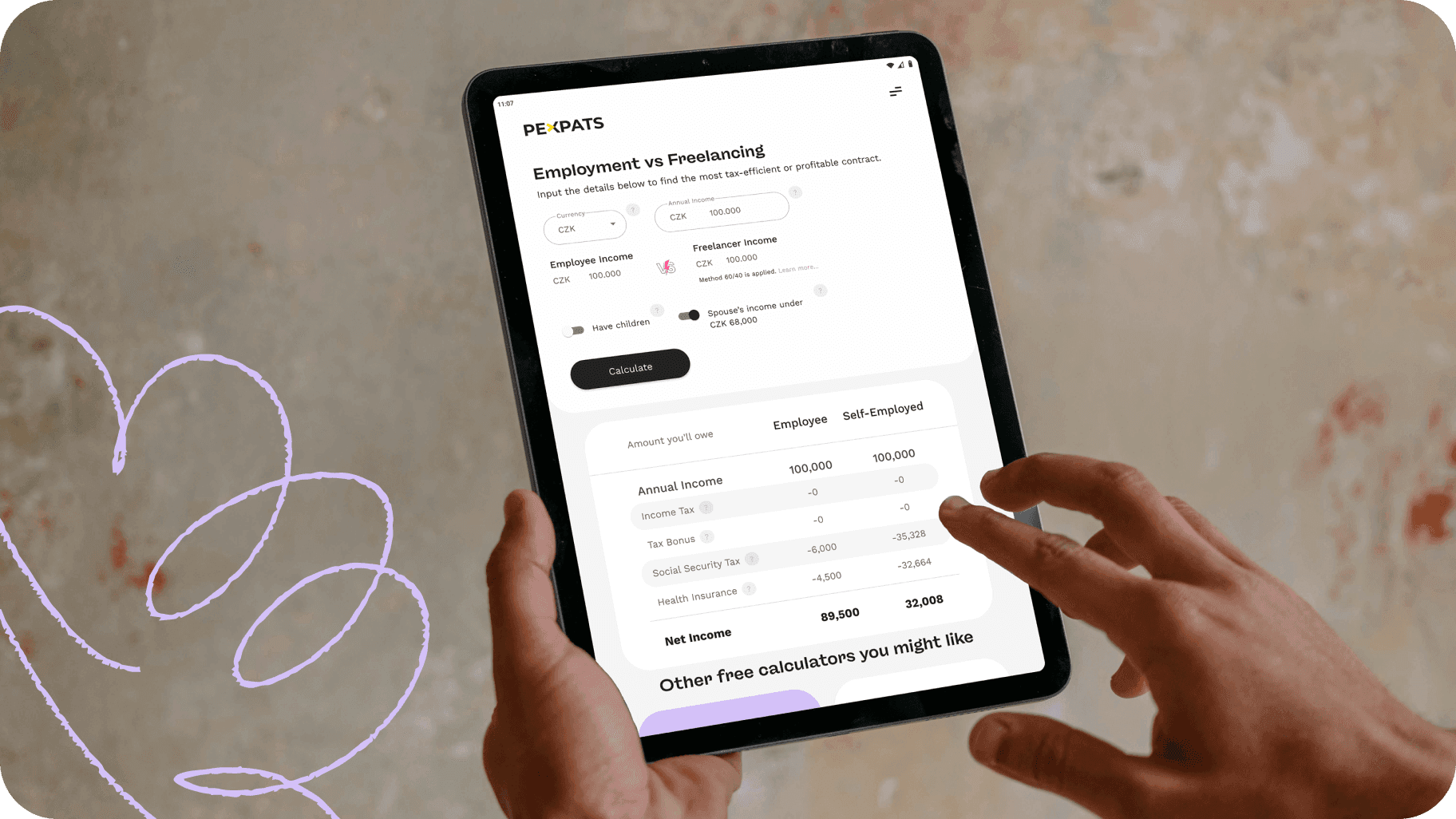 freelance vs employment income czech republic